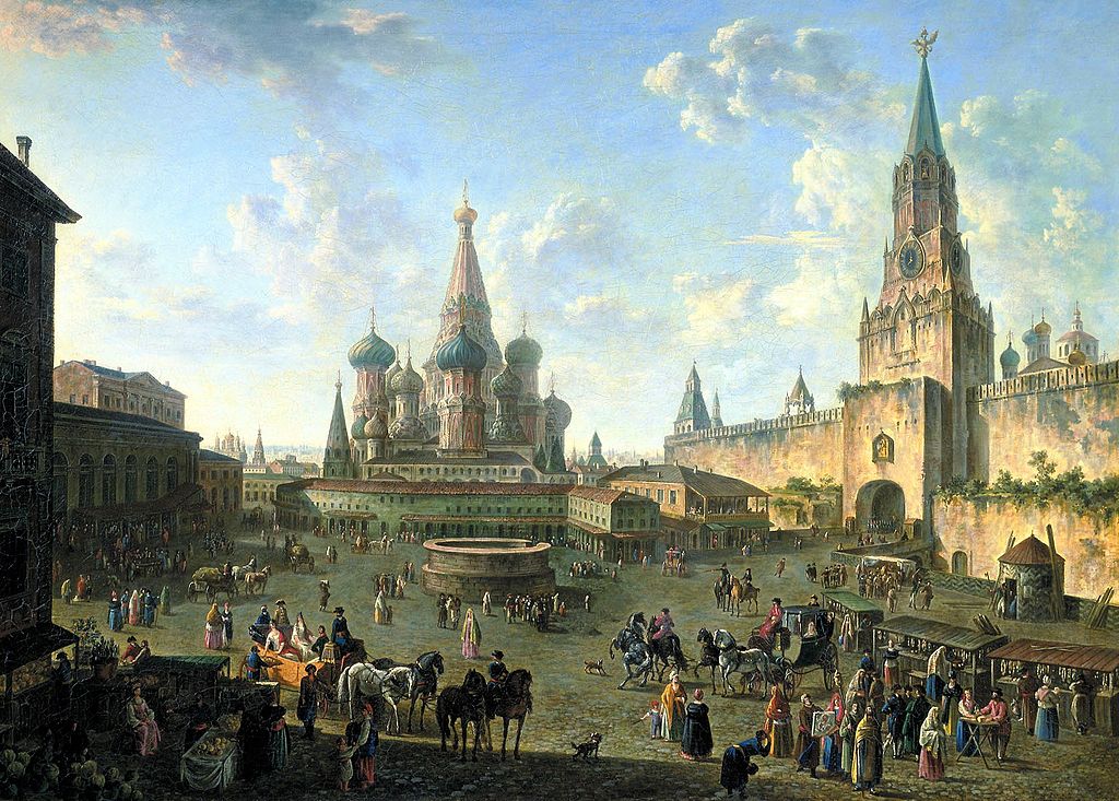 Pax Britannica, l'enfer Teslapunk 343.Imaginaire-russe.Moscou.Red_Square_in_Moscow_1801_by_Fedor_Alekseev