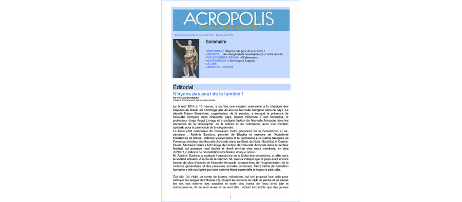 Revue Acropolis n°255
