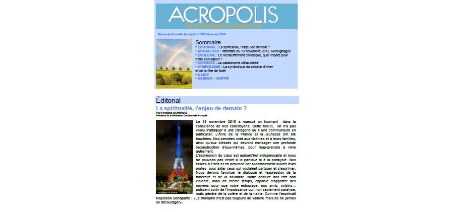 Revue Acropolis n°269