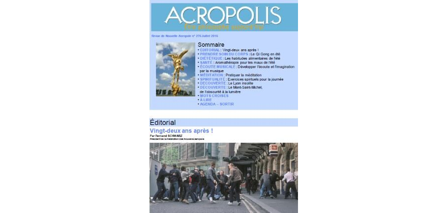 Revue Acropolis n°276