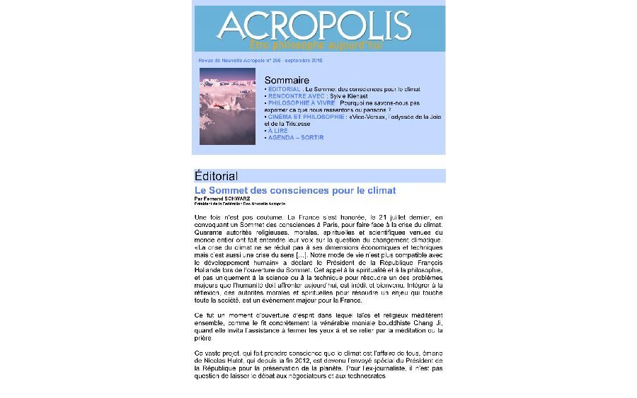 Revue Acropolis n°266